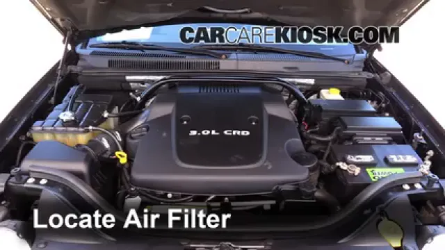 2008 Jeep Grand Cherokee Laredo 3.0L V6 Turbo Diesel Air Filter (Engine) Replace